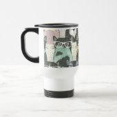 Niedliches Hipster-Katzen-Muster Reisebecher (Links)
