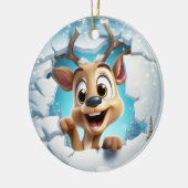 Niedliches Hirsch 3D Keramik Ornament (Links)
