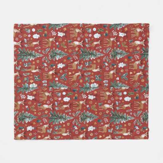 Niedliches Hirsch Fleecedecke (Vorderseite (Horizontal))