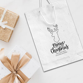 Niedliches Hirsch Frohe Weihnachten Gummistempel