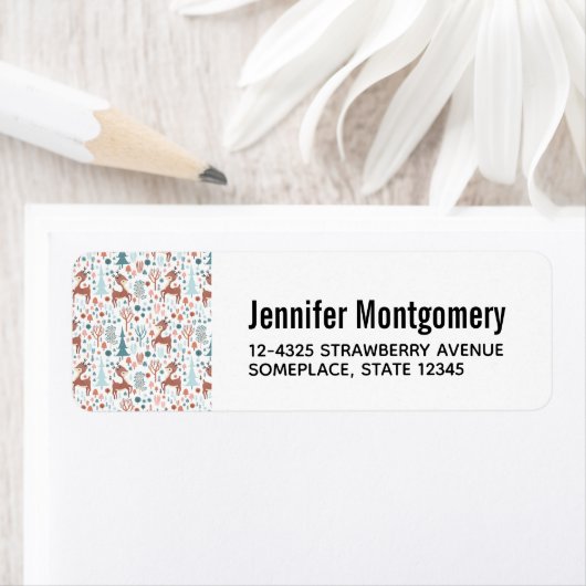 Niedliches Hirsch im Whimsikwaldmuster (Insitu)