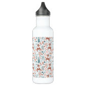 Niedliches Hirsch im Whimsikwaldmuster Edelstahlflasche (Links)