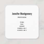 Niedliches Hirsch im Whimsikwaldmuster Quadratische Visitenkarte (Rückseite)