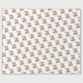 Niedliches Hirsch in der Geschenkboxen überrascht  Geschenkpapier (Flach)