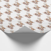 Niedliches Hirsch in der Geschenkboxen überrascht  Geschenkpapier (Ecke)