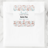 Niedliches Hirsch in Whimsical Forest Pattern Kerz Quadratischer Aufkleber (Tasche)