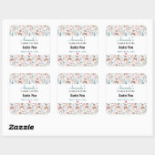 Niedliches Hirsch in Whimsical Forest Pattern Kerz Quadratischer Aufkleber (Blatt)