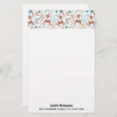 Niedliches Hirsch in Whimsical Forest Pattern Weih (Vorne/Hinten)