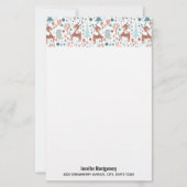 Niedliches Hirsch in Whimsical Forest Pattern Weih (Vorderseite)