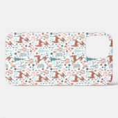 Niedliches Hirsch in Whimsical Forest Pattern Weih Case-Mate iPhone Hülle (Rückseite (Horizontal))
