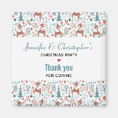 Niedliches Hirsch in Whimsical Forest Pattern Weih Magnet (Vorne)