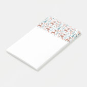 Niedliches Hirsch in Whimsical Forest Pattern Weih Post-it Klebezettel (angewinkelt)