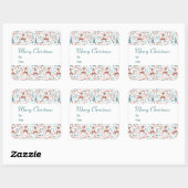 Niedliches Hirsch in Whimsical Forest Pattern Weih Quadratischer Aufkleber (Blatt)