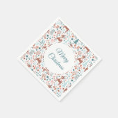 Niedliches Hirsch in Whimsical Forest Pattern Weih Serviette (Ecke)