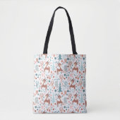Niedliches Hirsch in Whimsical Forest Pattern Weih Tasche (Vorderseite)