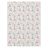 Niedliches Hirsch in Whimsical Forest Pattern Weih Tischdecke (Vorderseite)