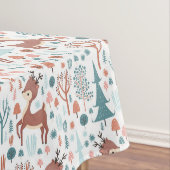 Niedliches Hirsch in Whimsical Forest Pattern Weih Tischdecke (Beispiel)