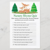 Niedliches Hirsch Kinderzimmer Rhyme Quiz Kinderdu (Vorderseite)