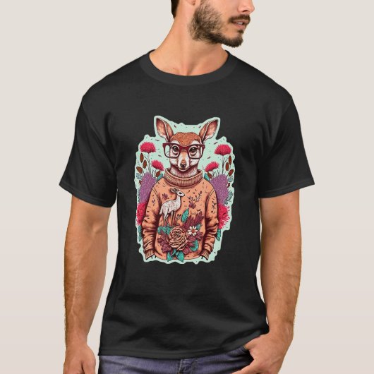 Niedliches Hirsch mit einem Pullover (Vorderseite)