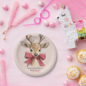 Niedliches Hirsch mit neutraler Rotschwanzweihnach Pappteller (Party)