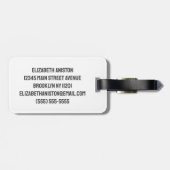 Niedliches Hirsch Personalisiertes Kind Gepäckanhänger (Rückseite horizontal)