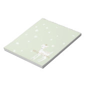 Niedliches Hirsch | Sage Green | Weihnachten Notizblock (Rotiert)