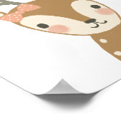 Niedliches Hirsch sein Kind Poster (Ecke)