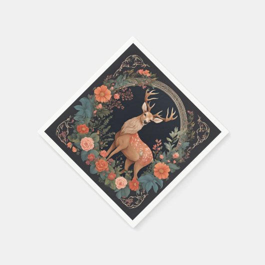 Niedliches Hirsch Serviette (Ecke)