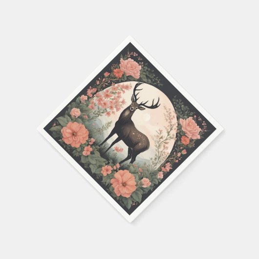 Niedliches Hirsch Serviette (Ecke)