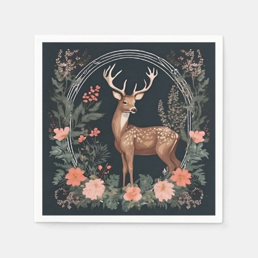 Niedliches Hirsch Serviette (Vorderseite)