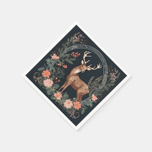 Niedliches Hirsch Serviette (Ecke)