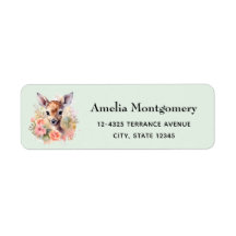 Niedliches Hirsch umgeben von Rose Adresse