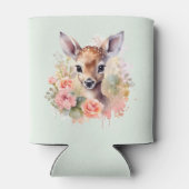 Niedliches Hirsch, umgeben von Rose Dosenkühler (Rückseite)