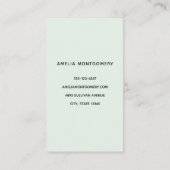 Niedliches Hirsch, umgeben von Rose Visitenkarte (Rückseite)