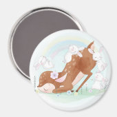 Niedliches Hirsch und Bunnies Magnet (Vorderseite/Rückseite)