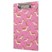 Niedliches Hirsch und Familie auf rosa Klemmbrett (Links)