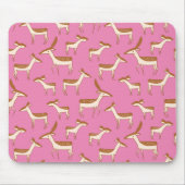Niedliches Hirsch und Familie auf rosa Mousepad (Vorne)