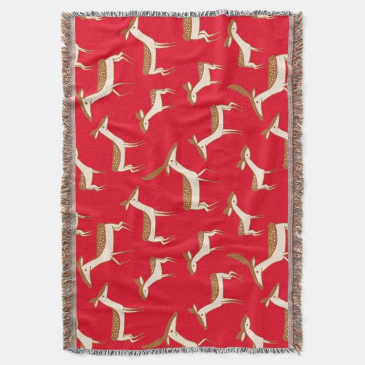 Niedliches Hirsch und Familie Decke (Vorderseite Vertikal)