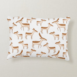 Niedliches Hirsch und Familie Dekokissen