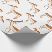 Niedliches Hirsch und Familie Geschenkpapier (Ecke)