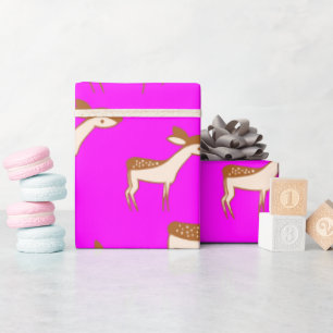Niedliches Hirsch und Familie Geschenkpapier