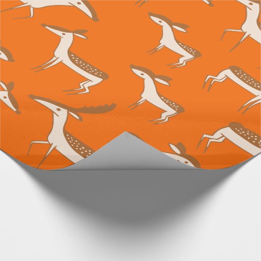 Niedliches Hirsch und Familie Geschenkpapier (Ecke)