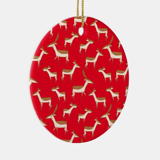 Niedliches Hirsch und Familie Keramik Ornament (Rechts)