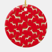 Niedliches Hirsch und Familie Keramik Ornament (Hinten)