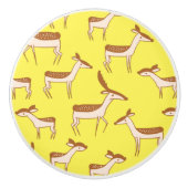 Niedliches Hirsch und Familie Keramikknauf (Vorderseite)