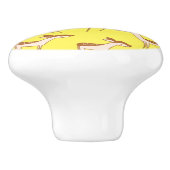 Niedliches Hirsch und Familie Keramikknauf (Seitenansicht)