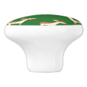 Niedliches Hirsch und Familie Keramikknauf (Seitenansicht)