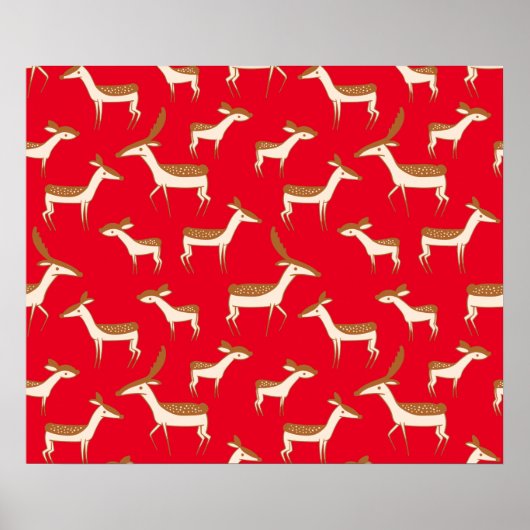 Niedliches Hirsch und Familie Poster (Vorne)