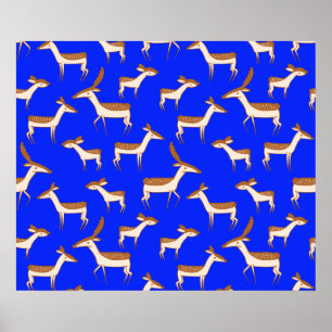 Niedliches Hirsch und Familie Poster