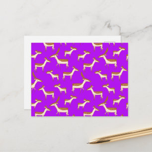 Niedliches Hirsch und Familie Postkarte